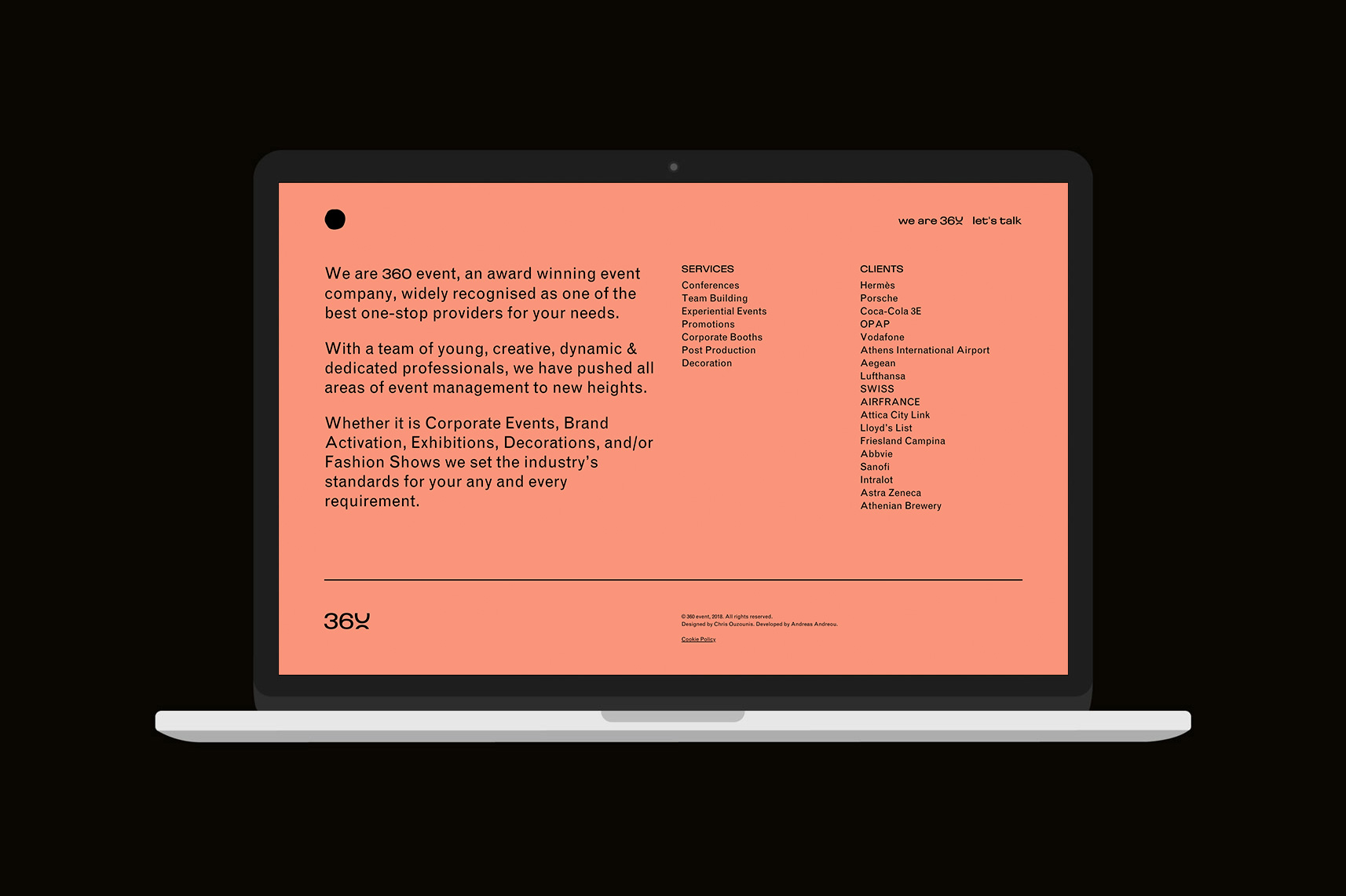 360 Event - About Page
