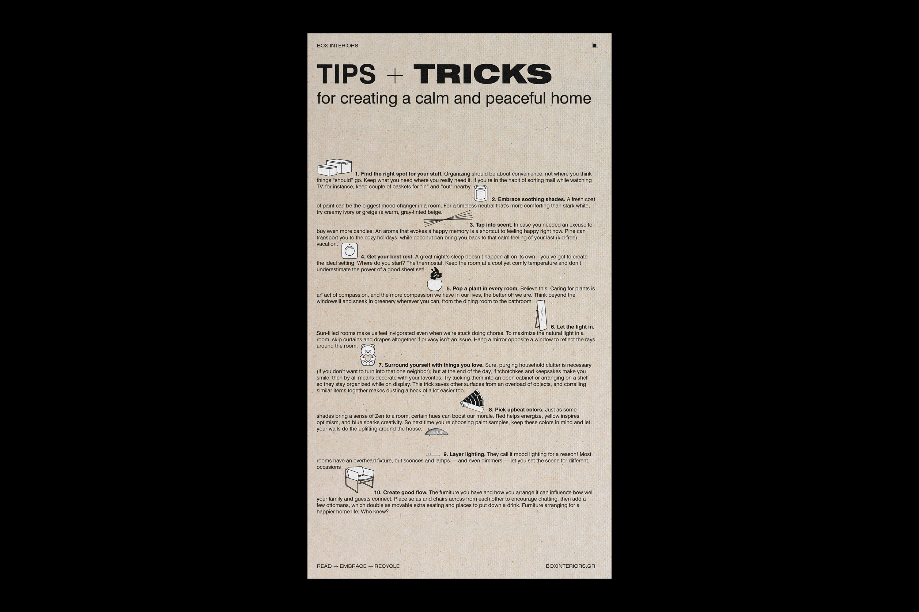 BOX INTERIORS - Tips & Tricks Flyer