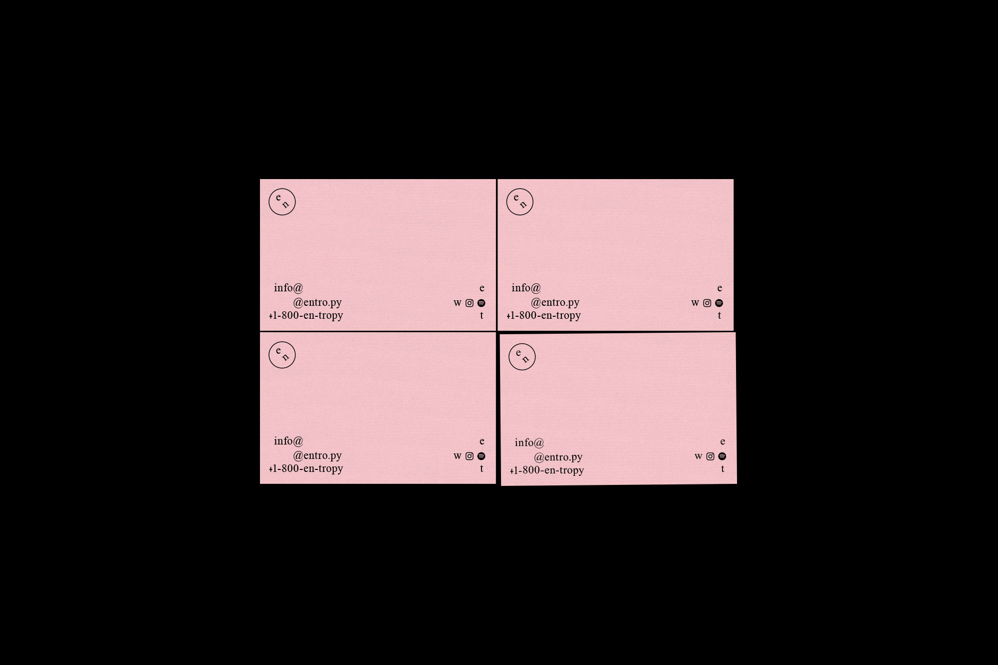 Entropy Media Urgency - Business Cards Design