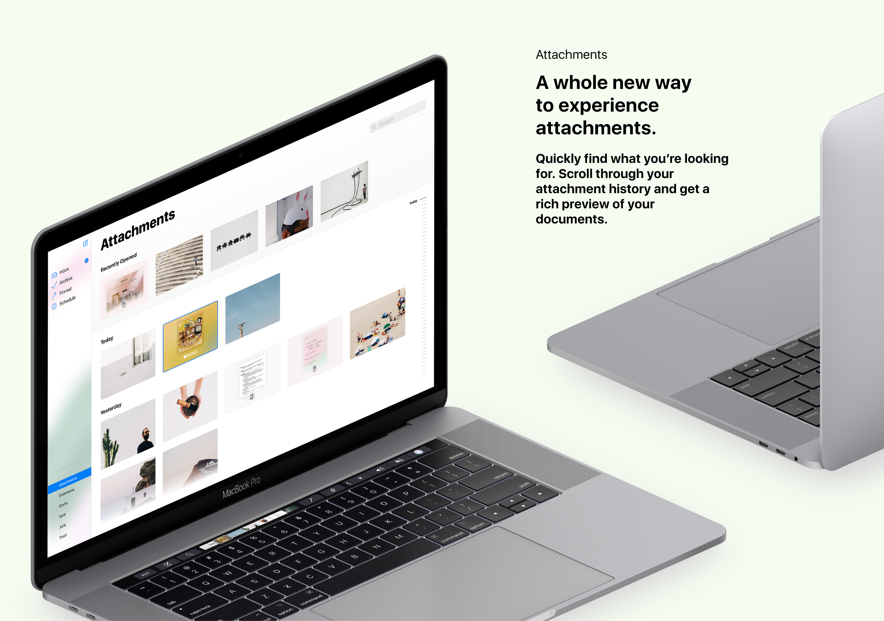 The new macOS Mail concept - Attachments