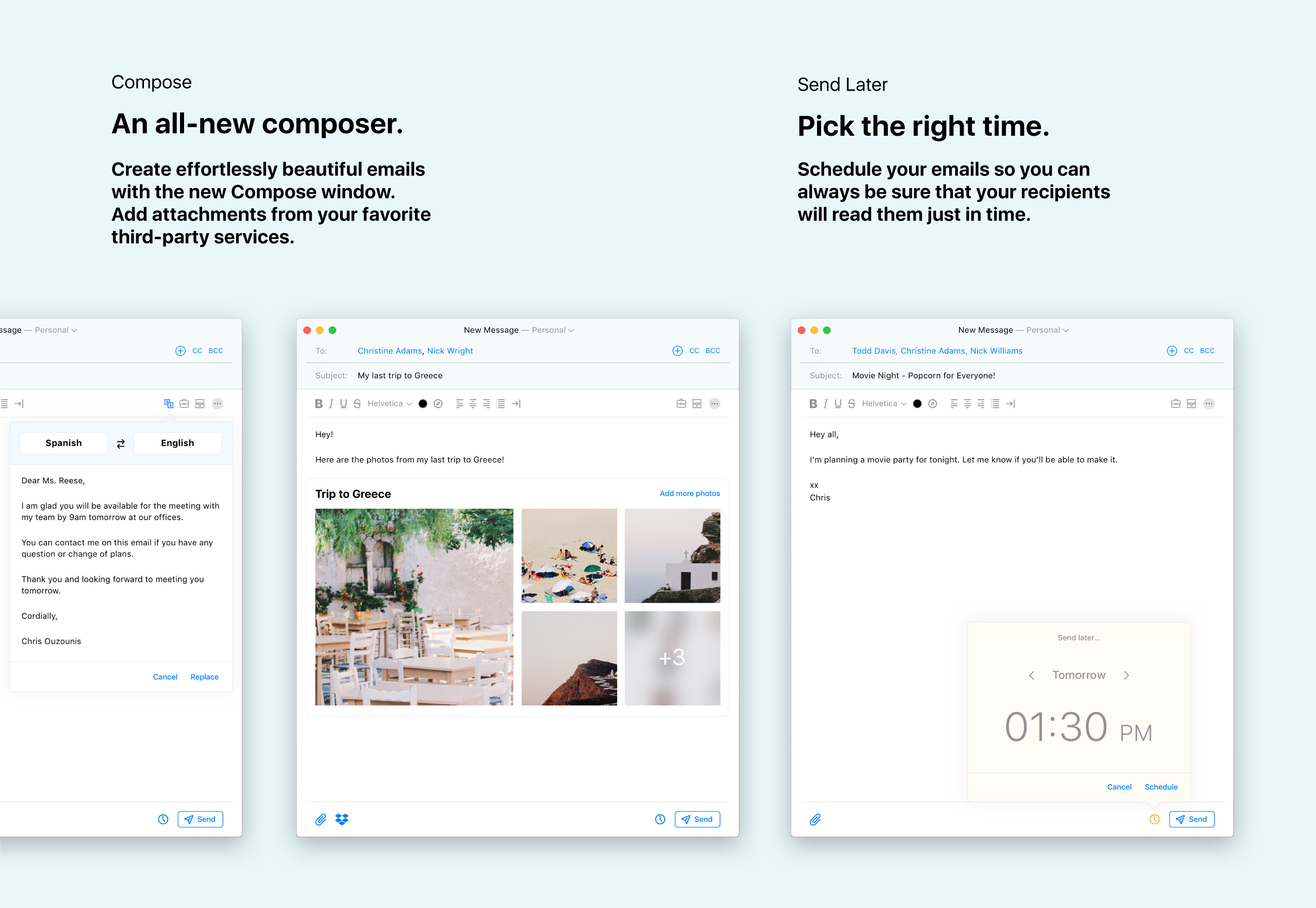 The new macOS Mail concept - Compose