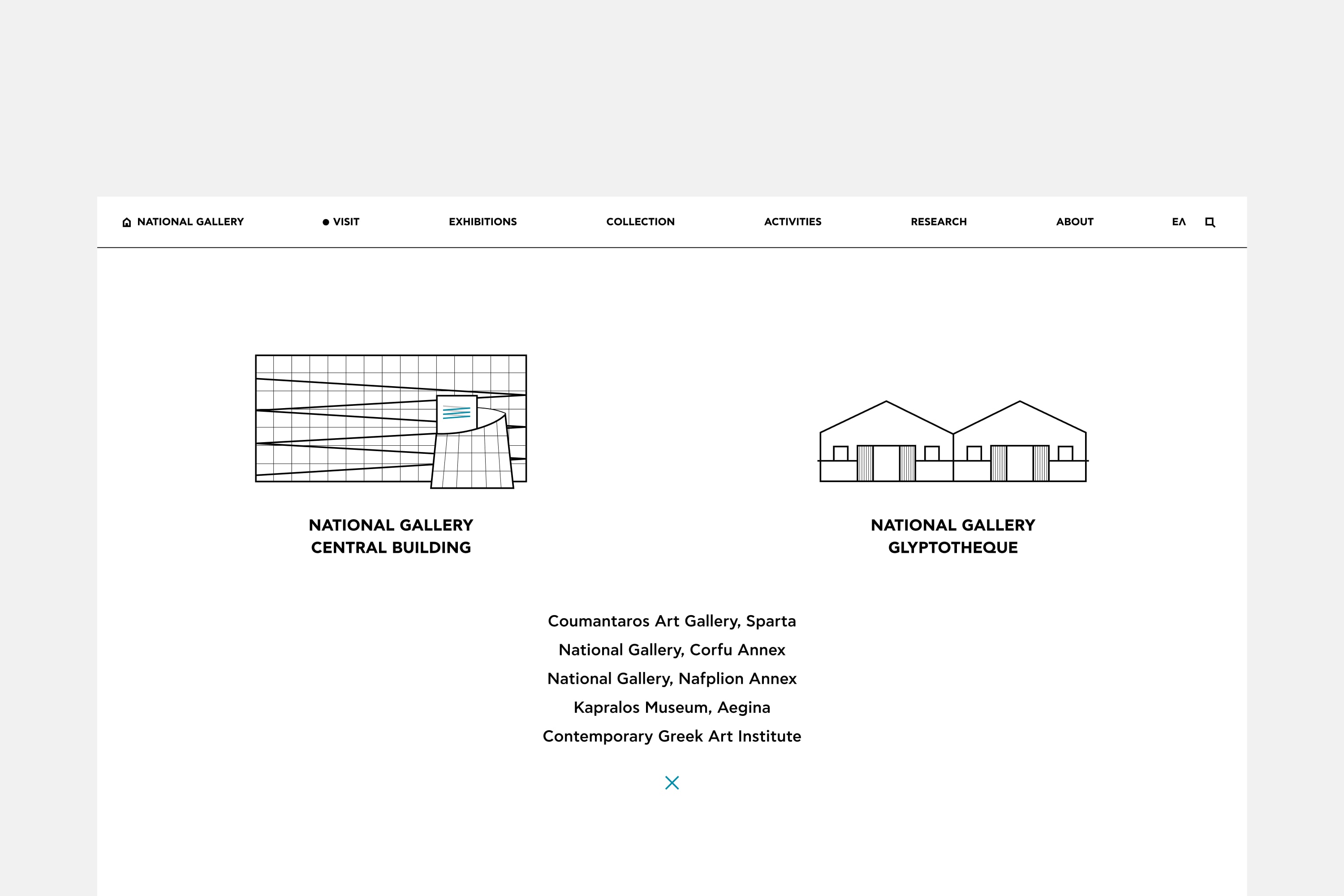 National Gallery Athens - Desktop Navigation