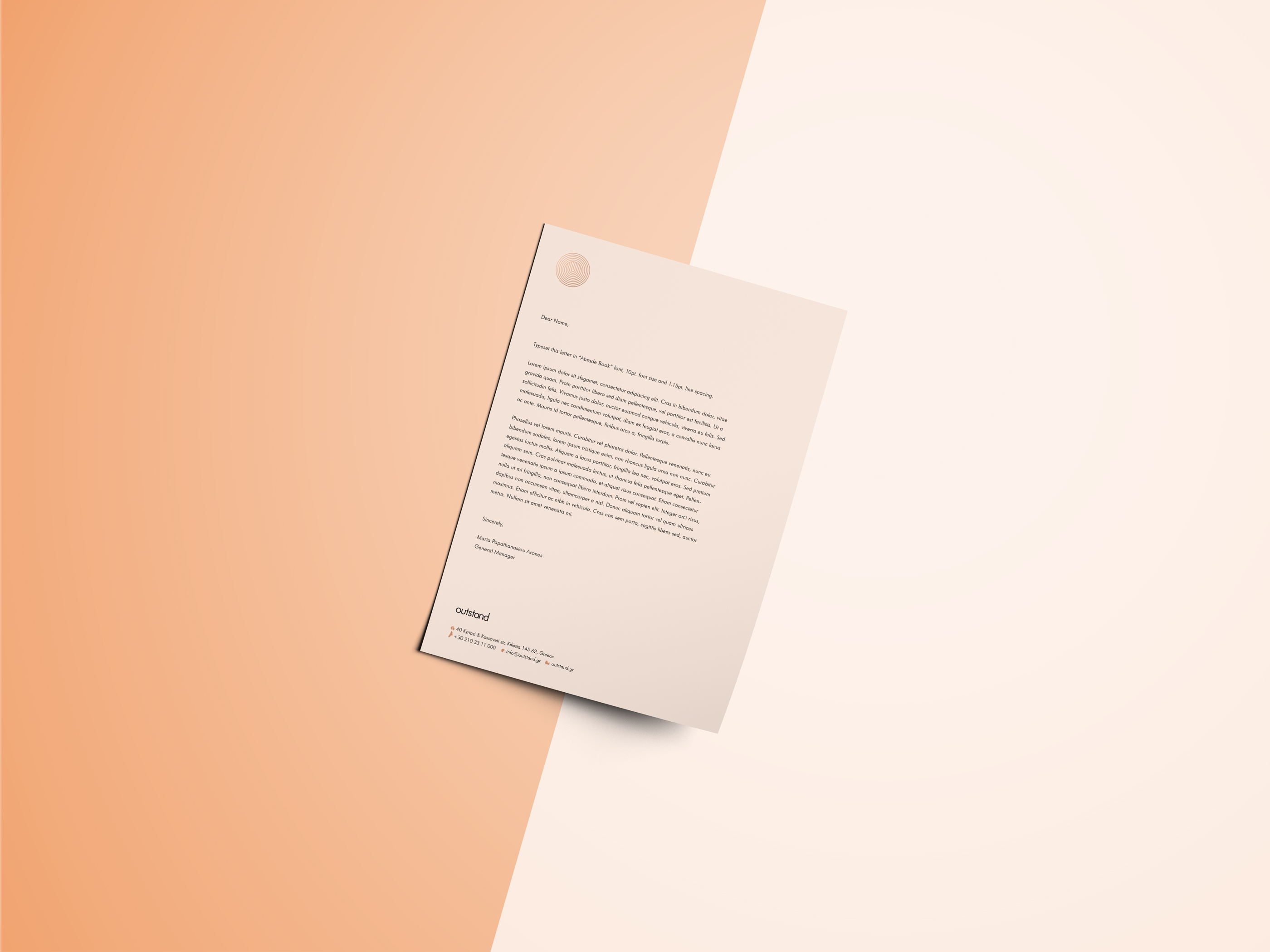 Outstand Bespoke Communications - Letterhead