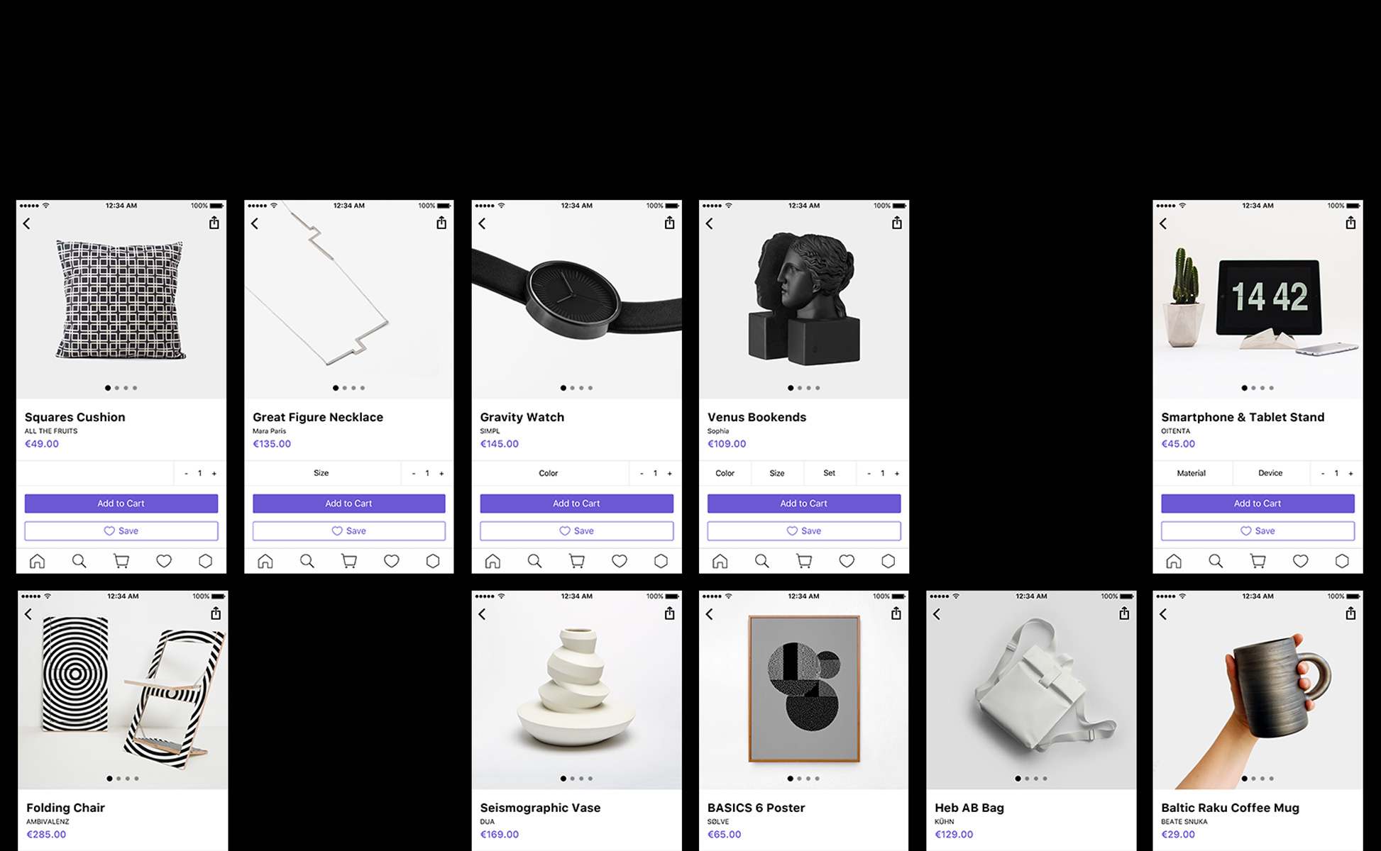 Qrator iOS App - Product Pages