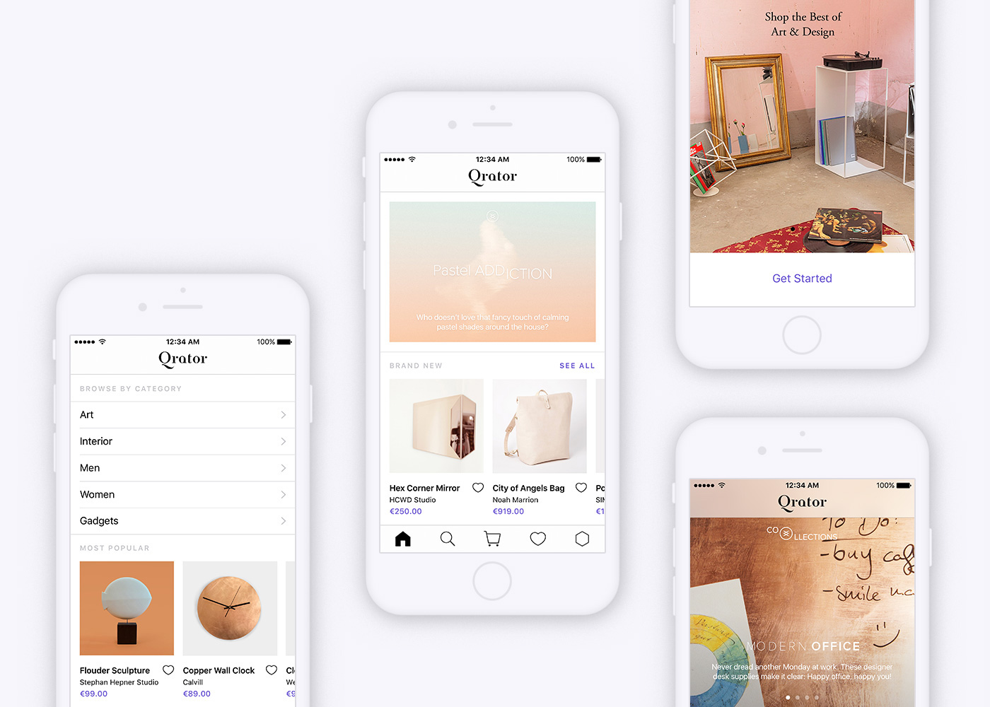Qrator iOS App - Home & Collections